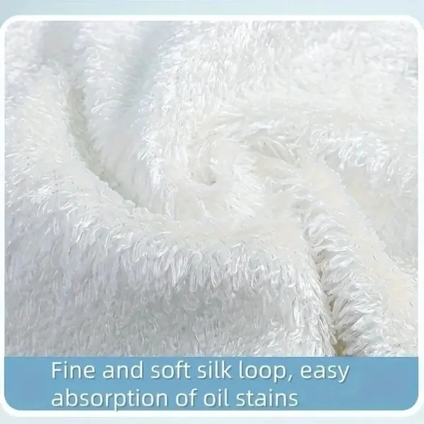 Eco-Friendly Bamboo Fiber Dishcloths - Magic Oil-Repellent & Grease-Free Cleaning Towels - Image 4